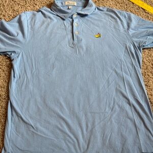 Masters by Peter Millar Men's Blue Polo Shirt Size L